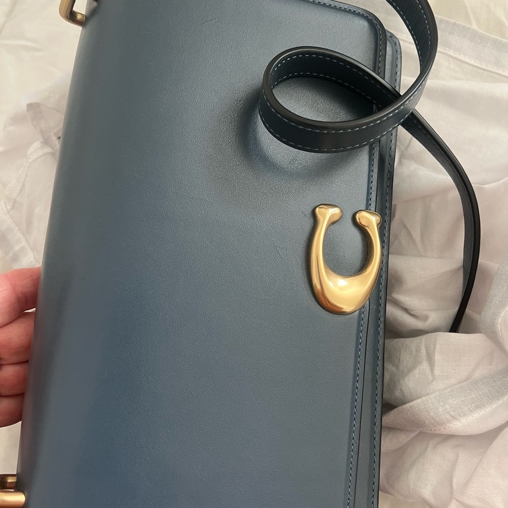 Coach Crossbody Bag in Blue and Gold